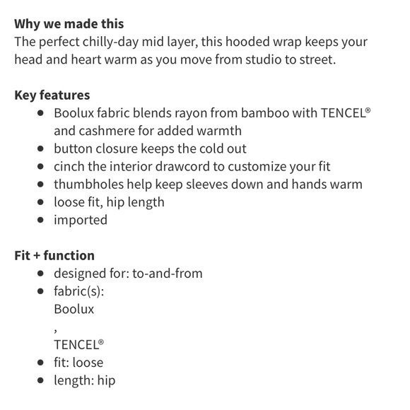 Lululemon Peace Of Mind Wrap Heathered Black - Picture 16 of 16